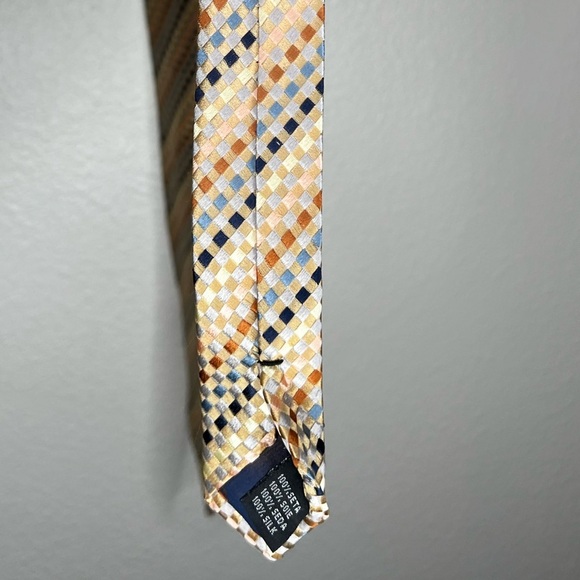 Valerio Garati Mens Multicolor 100% silk Buisness Casual Neck Tie Sz One Size - Picture 6 of 6